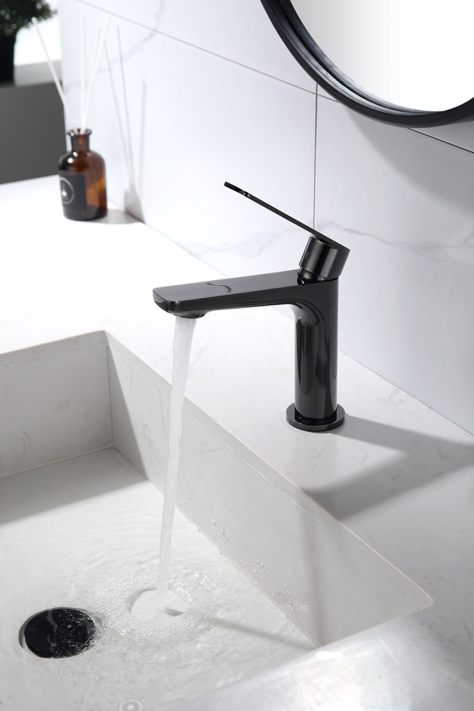Grifo Monomando de Lavabo GLORY Negro Cristal - Imagen 4