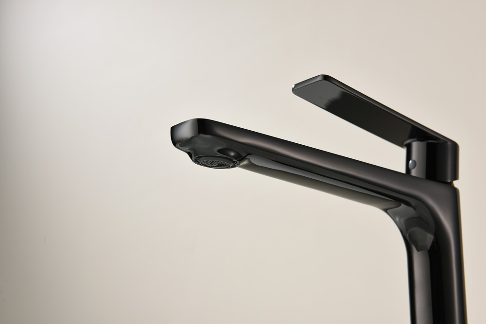 Grifo Monomando Alto de Lavabo GLORY Negro Cristal - Imagen 3