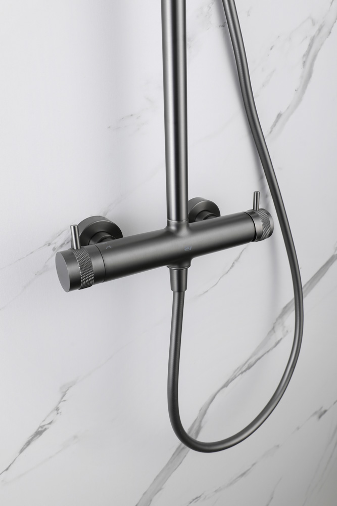 Conjunto de Ducha Monomando DIAMOND Gris Mate - Imagen 4