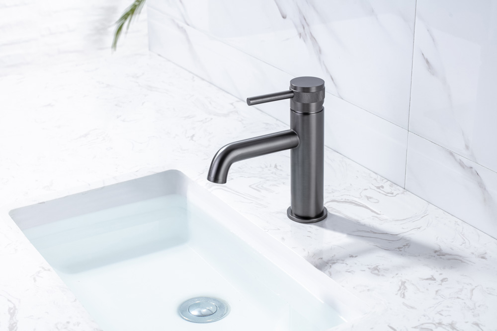 Grifo Monomando de Lavabo DIAMOND Gris Mate - Imagen 2