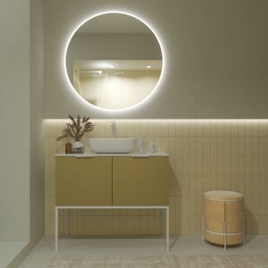 Mueble de baño ELLA con patas 2 puertas acabado OLIVA