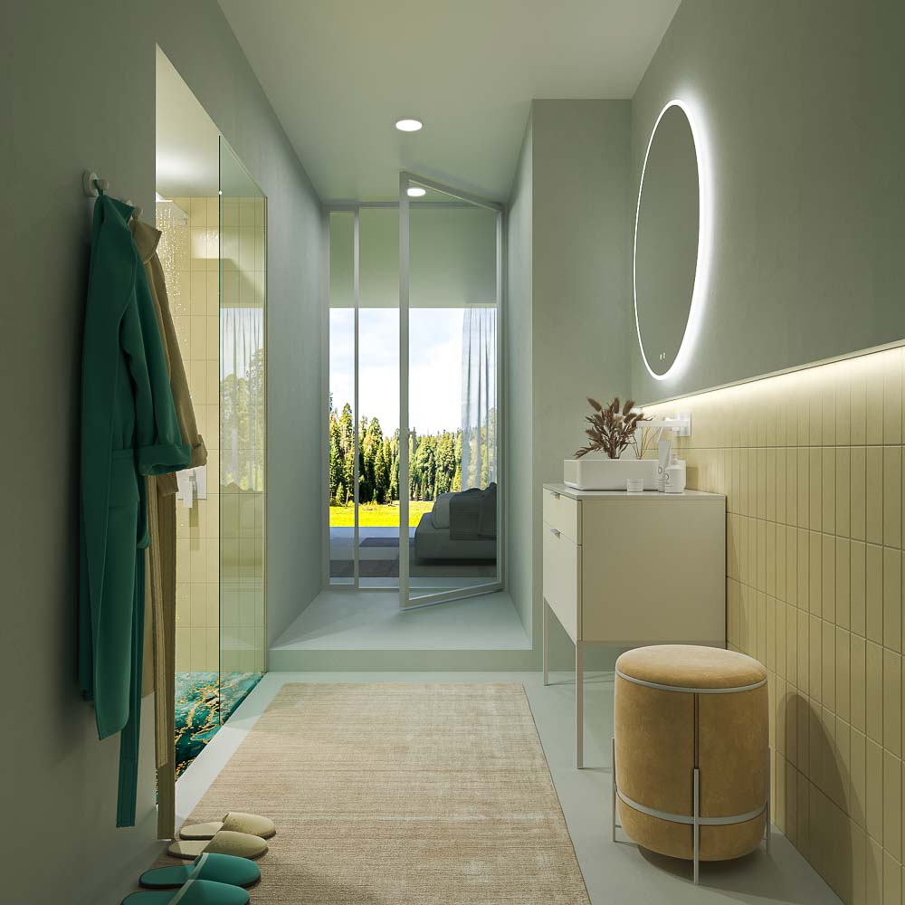 Mueble de baño ELLA con patas 2 cajones acabado BLANCO - Imagen 4