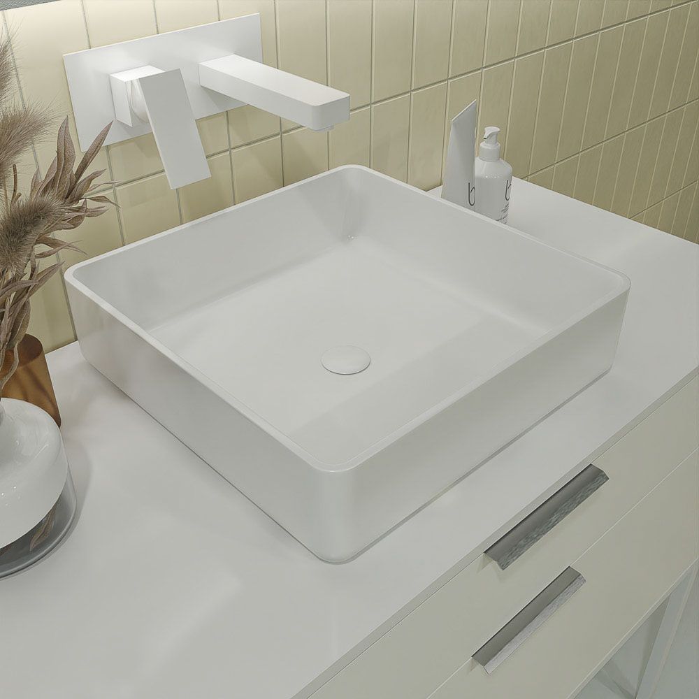 Mueble de baño ELLA con patas 2 cajones acabado BLANCO - Imagen 5