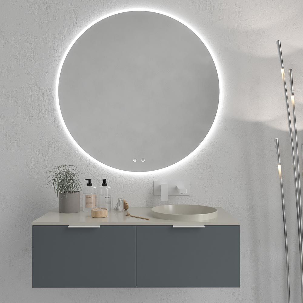 Mueble de baño EMMA suspendido 2 cajones acabado GRAFITO