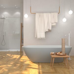 Bañera exenta CLOE ovalada solid surface 158x77 cm