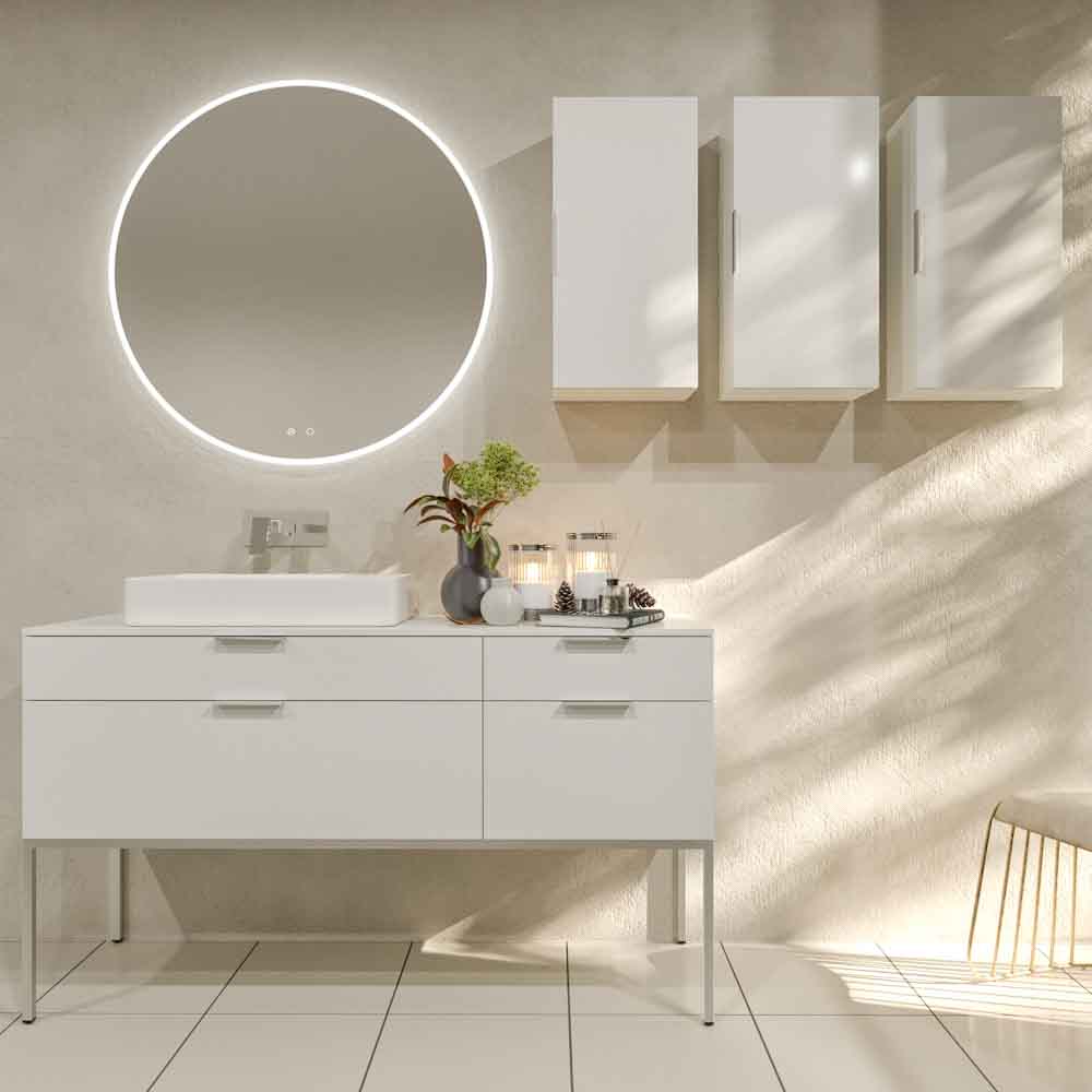 Mueble de baño ELLA con patas 4 cajones acabado BLANCO - Imagen 2