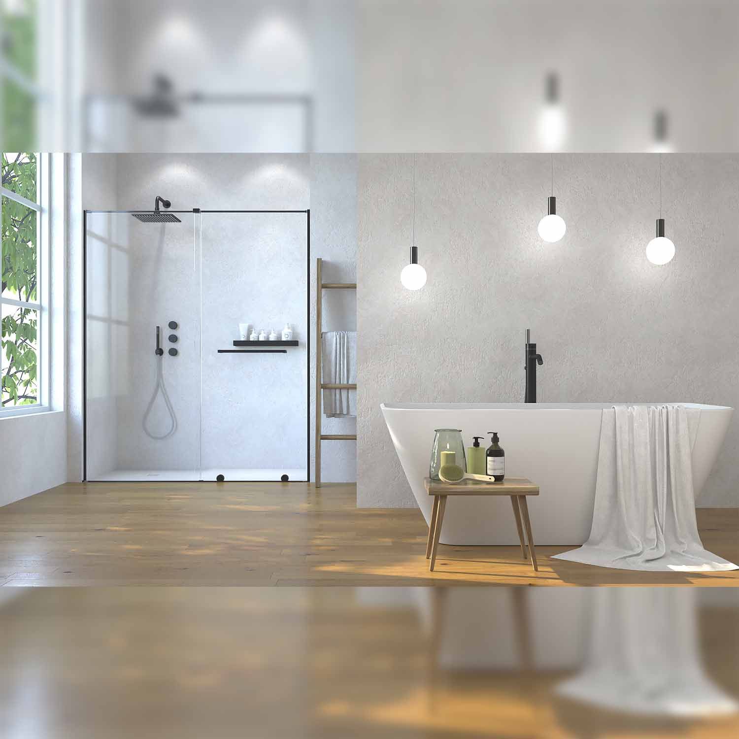 Bañera exenta CARLOTTA rectangular solid surface 159x70.5 - Imagen 2