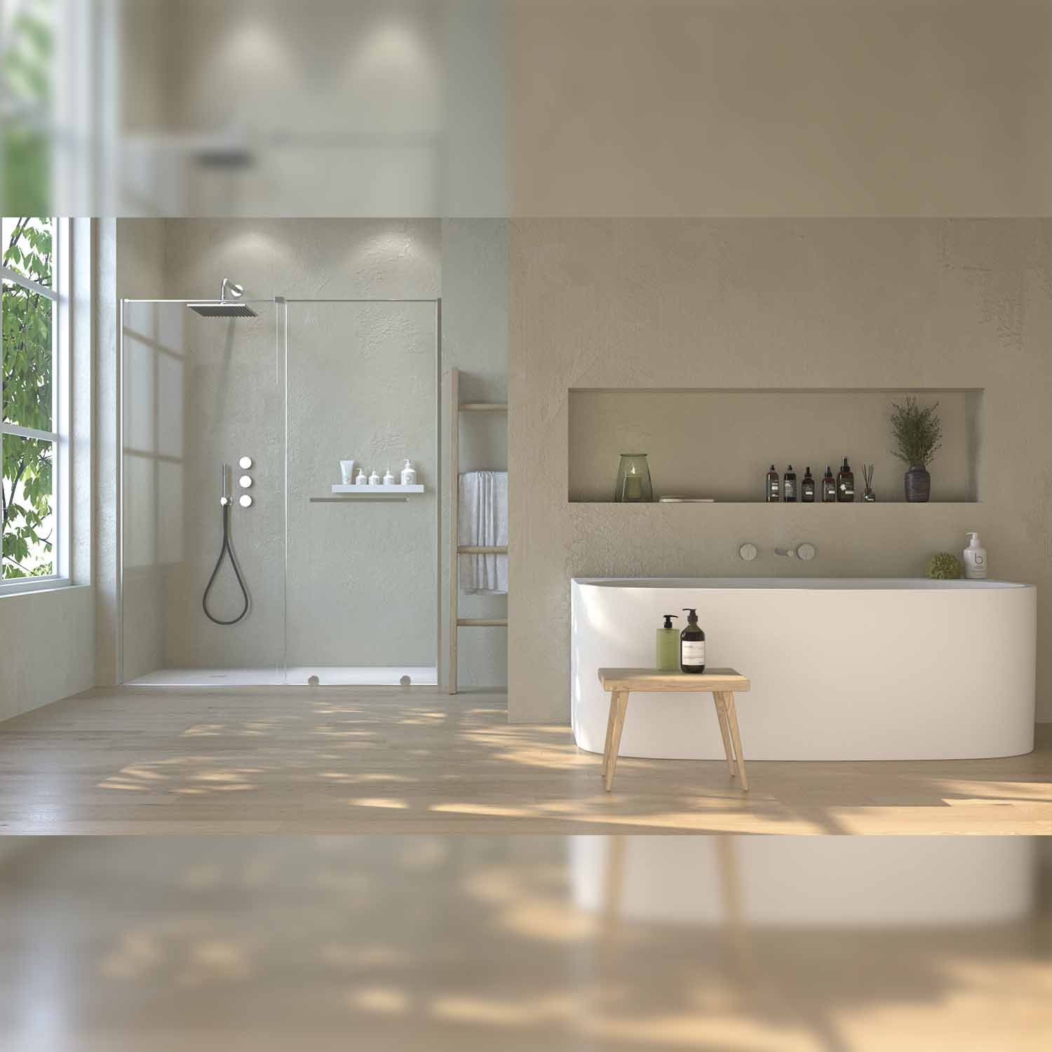 Bañera exenta COUVE ovalada solid surface 158x86 cm - Imagen 3