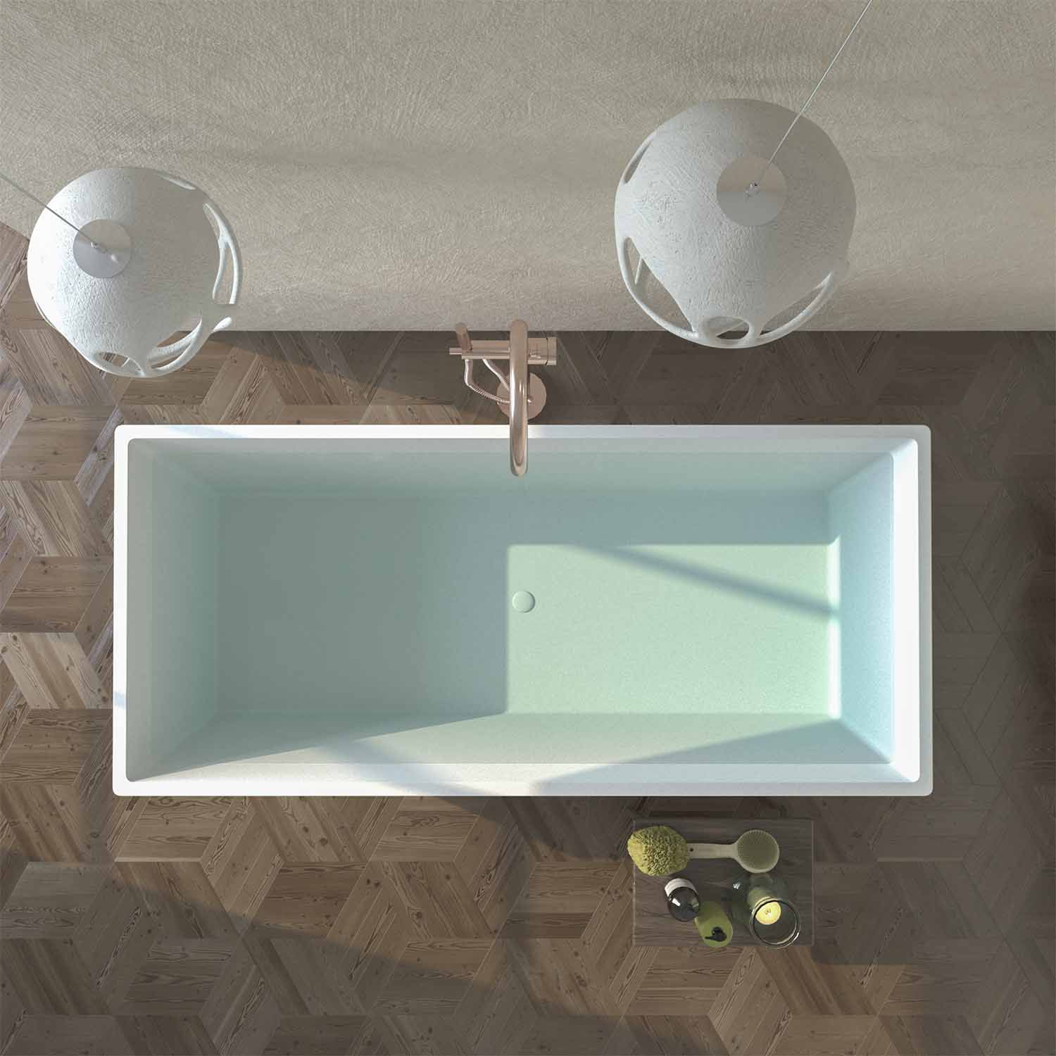 Bañera exenta ANNA rectangular solid surface 175x79.5 cm - Imagen 3
