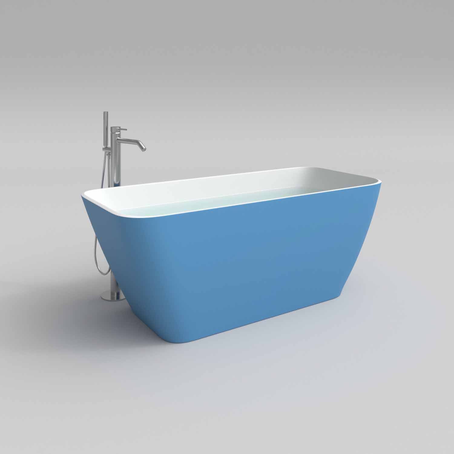 Bañera exenta CARLOTTA rectangular solid surface 159x70.5 - Imagen 6