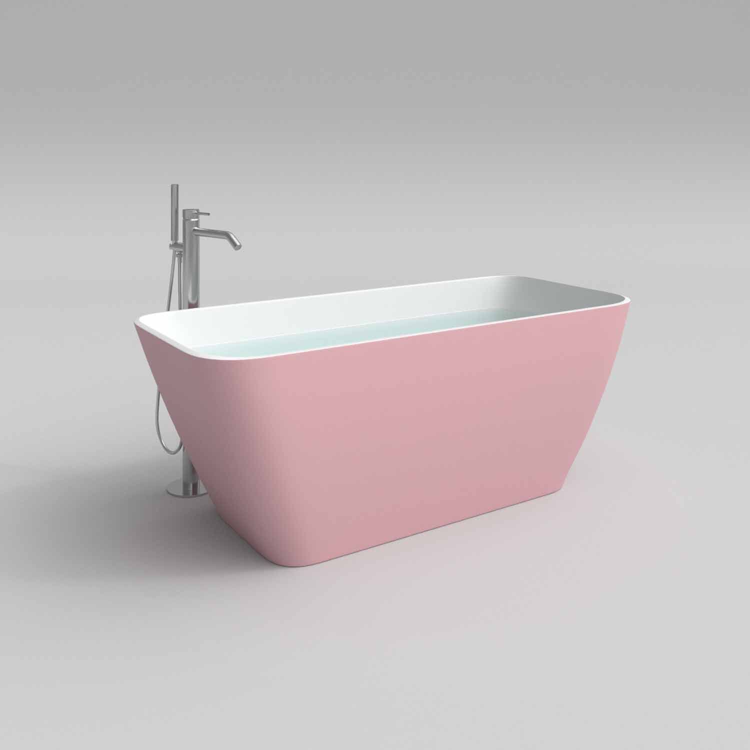 Bañera exenta CARLOTTA rectangular solid surface 159x70.5 - Imagen 5