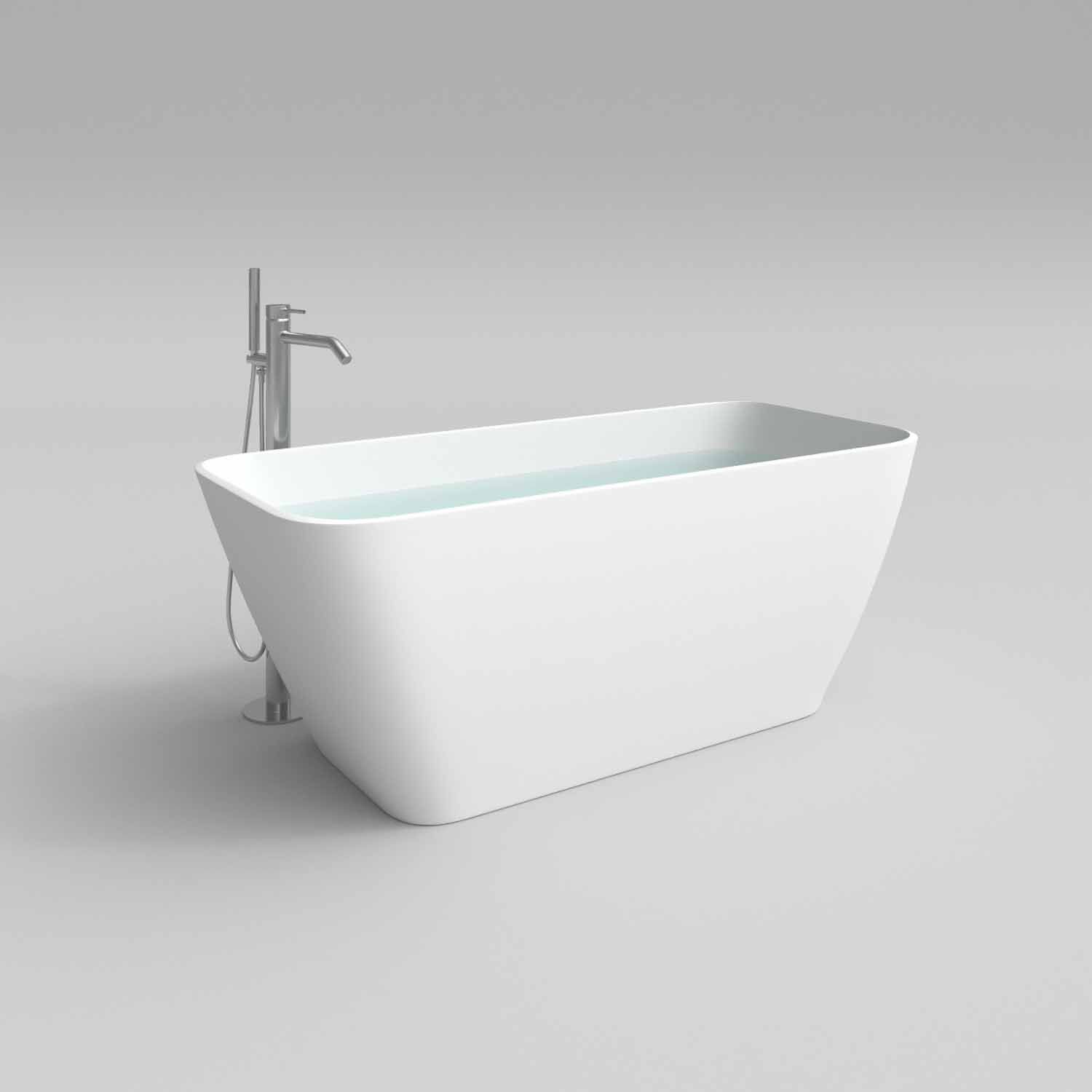 Bañera exenta CARLOTTA rectangular solid surface 159x70.5 - Imagen 4