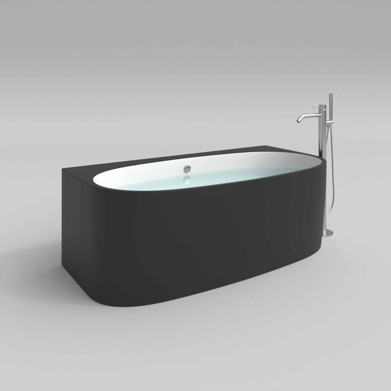 Bañera exenta COUVE ovalada solid surface 158x86 cm - Imagen 5