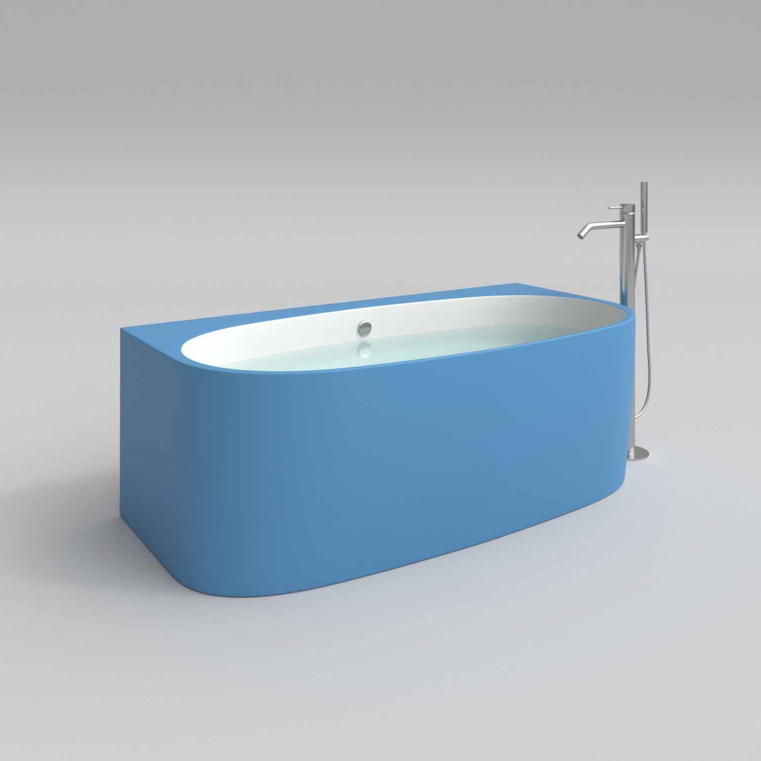 Bañera exenta COUVE ovalada solid surface 158x86 cm - Imagen 6