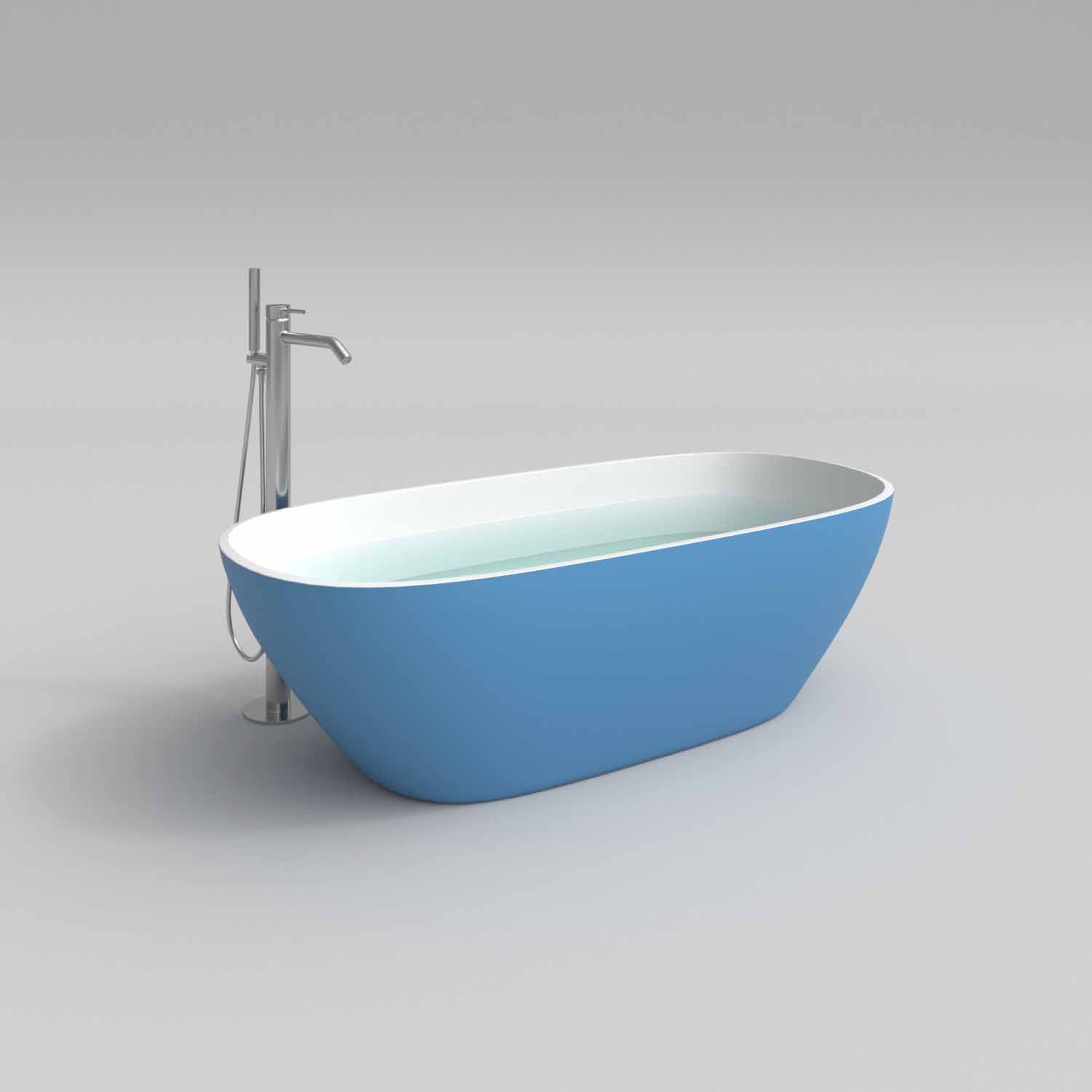 Bañera exenta CAPRI ovalada solid surface 160x75 - Imagen 5