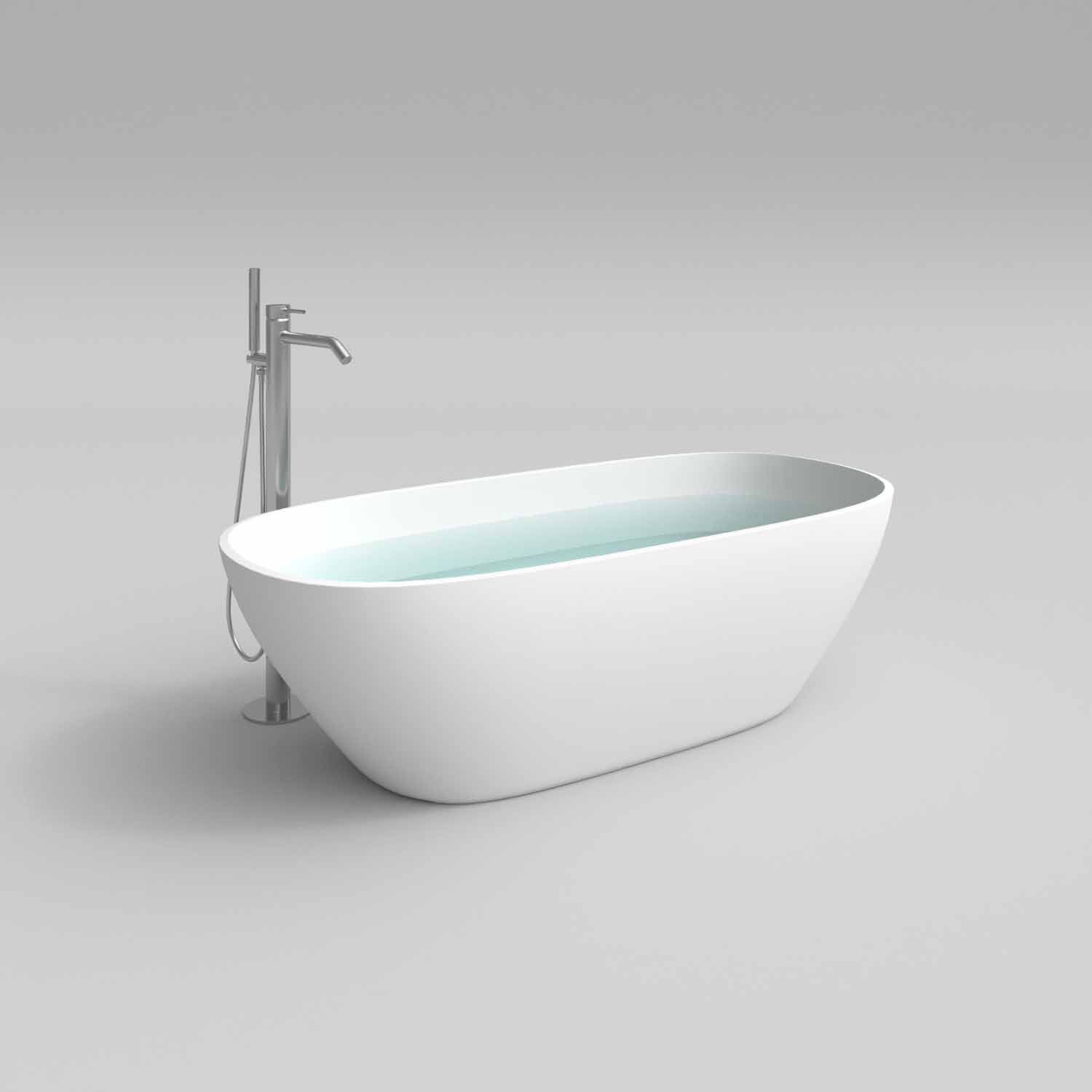 Bañera exenta CAPRI ovalada solid surface 160x75 - Imagen 7