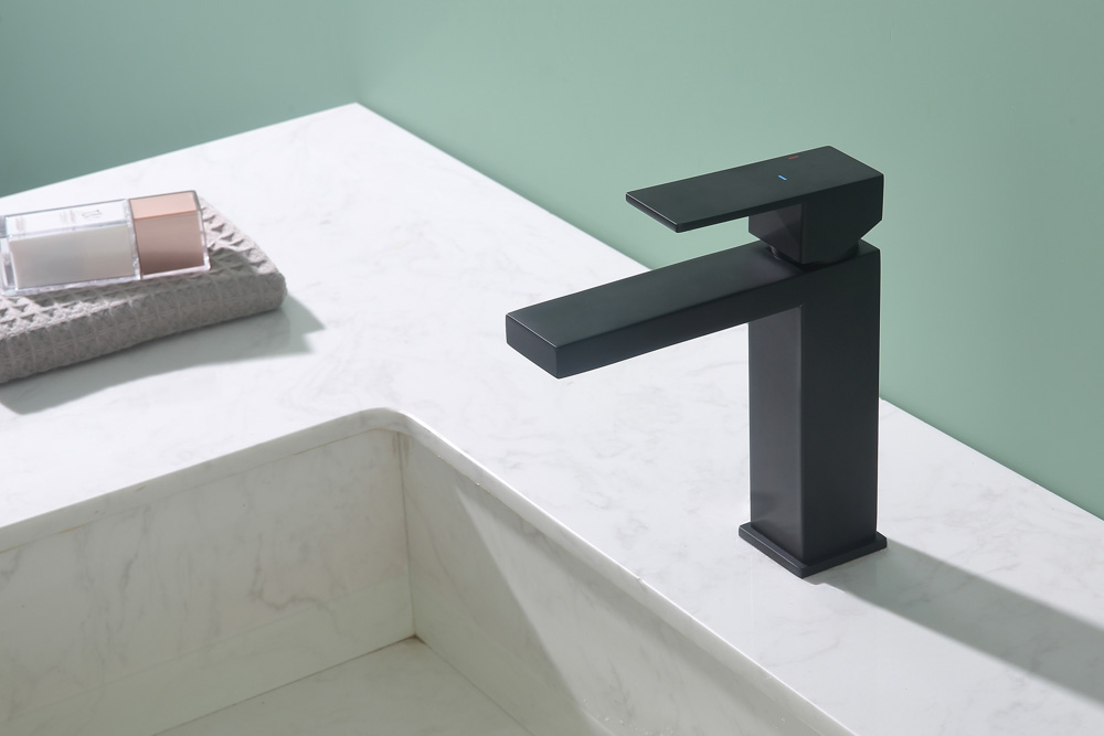 Grifo Monomando de Lavabo ARMY Negro Mate - Imagen 2