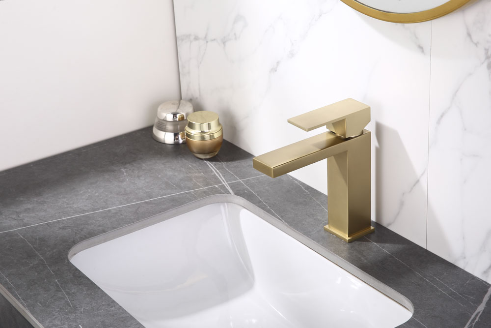 Grifo Monomando de Lavabo ARMY Oro Cepillado - Imagen 3