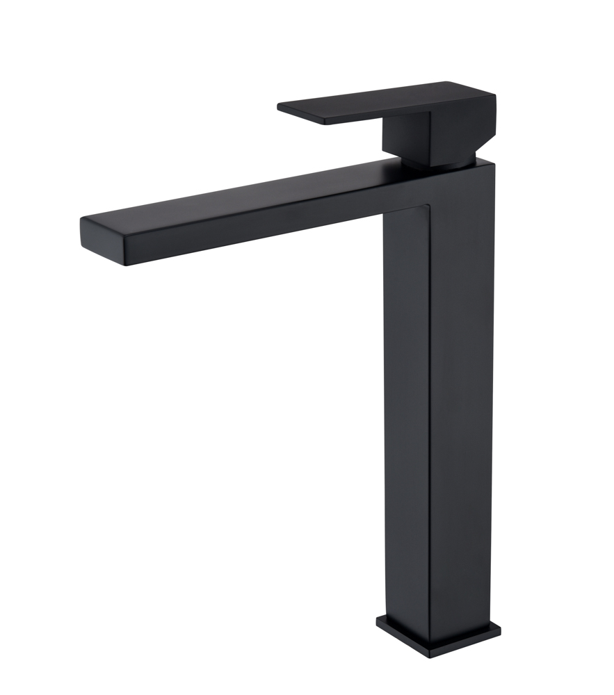 Grifo Monomando de Lavabo Alto ARMY Negro Mate