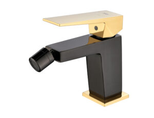 Grifo Monomando de Bidé INFINITE Negro Cristal / Oro Brillo