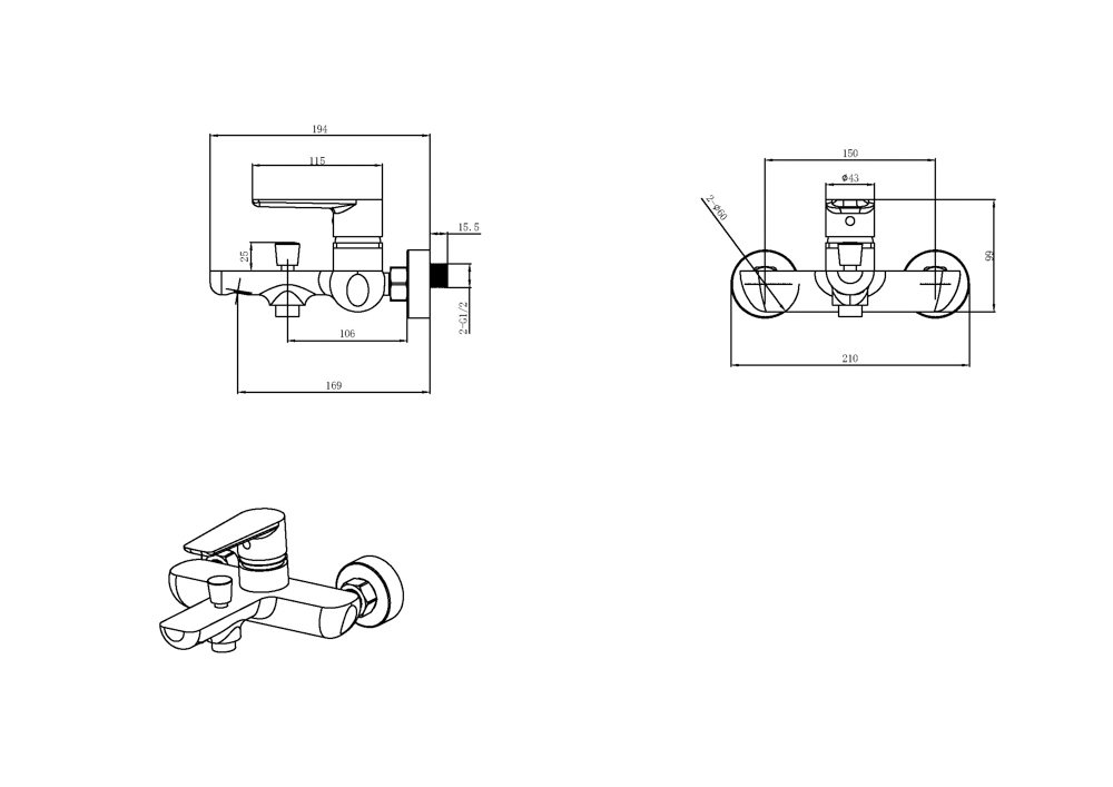Kit Baño/Ducha Monomando NATURE Cromo - Imagen 4