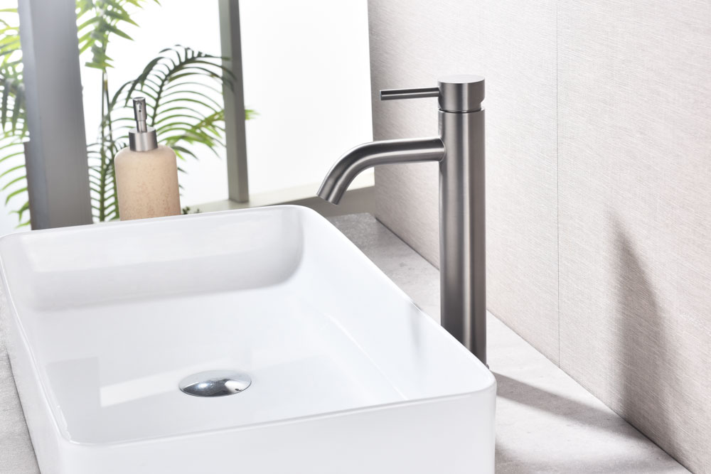 Grifo Monomando de Lavabo Alto ROCK Black Gum Metal - Imagen 2