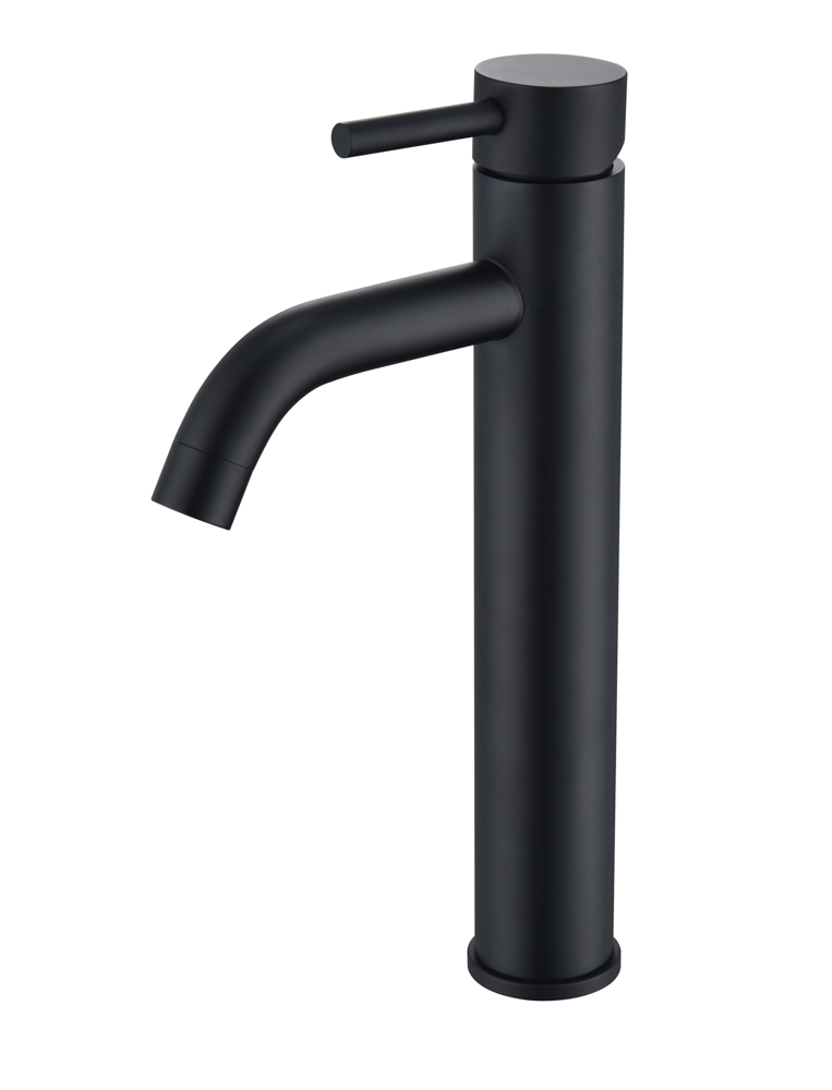 Grifo Monomando de Lavabo Alto ROCK Negro Mate