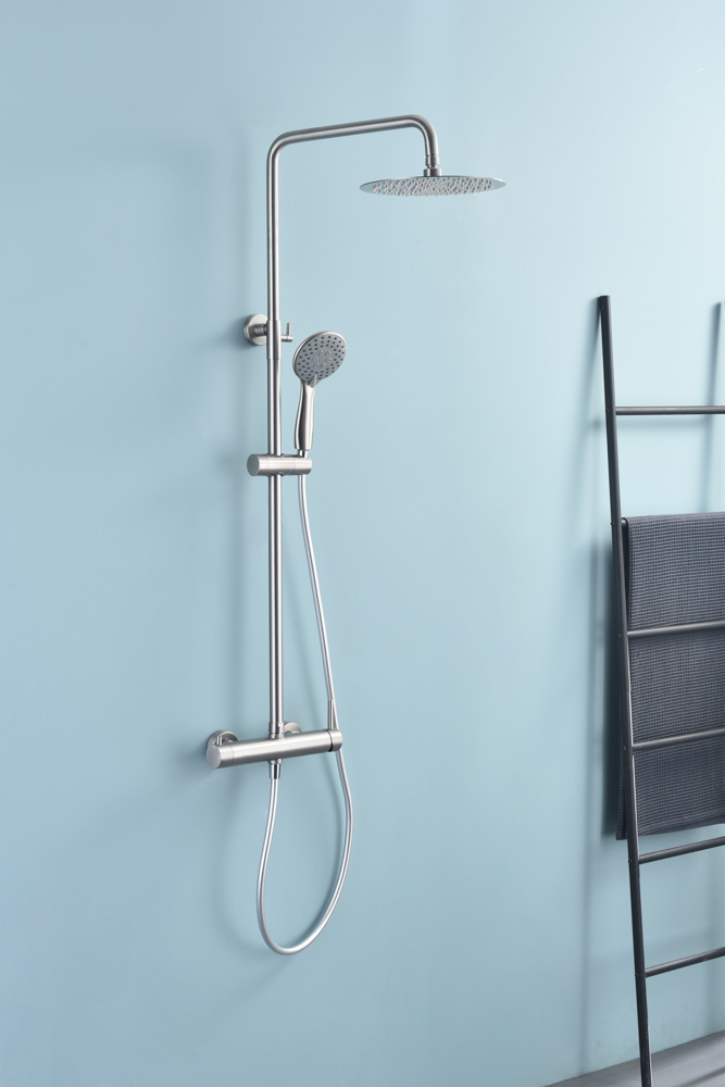 Conjunto de Ducha Monomando ROCK Níquel Cepillado - Imagen 3