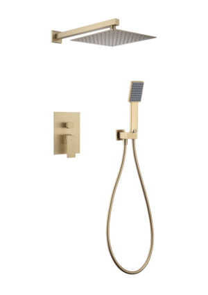 Conjunto de Ducha Empotrado DREAM Oro Cepillado