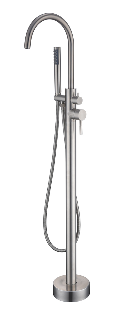 Grifo de Bañera Exenta ALPHA Níquel Cepillado