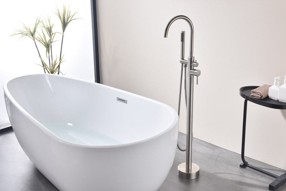 Grifo de Bañera Exenta ALPHA Níquel Cepillado - Imagen 2