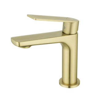 Grifo Monomando de Lavabo GLORY Oro Cepillado