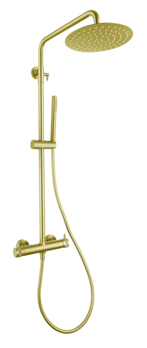 Conjunto de Ducha Monomando DIAMOND Oro Cepillado