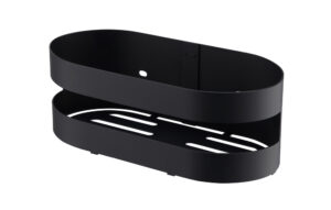 Jabonera Redonda Negro Mate