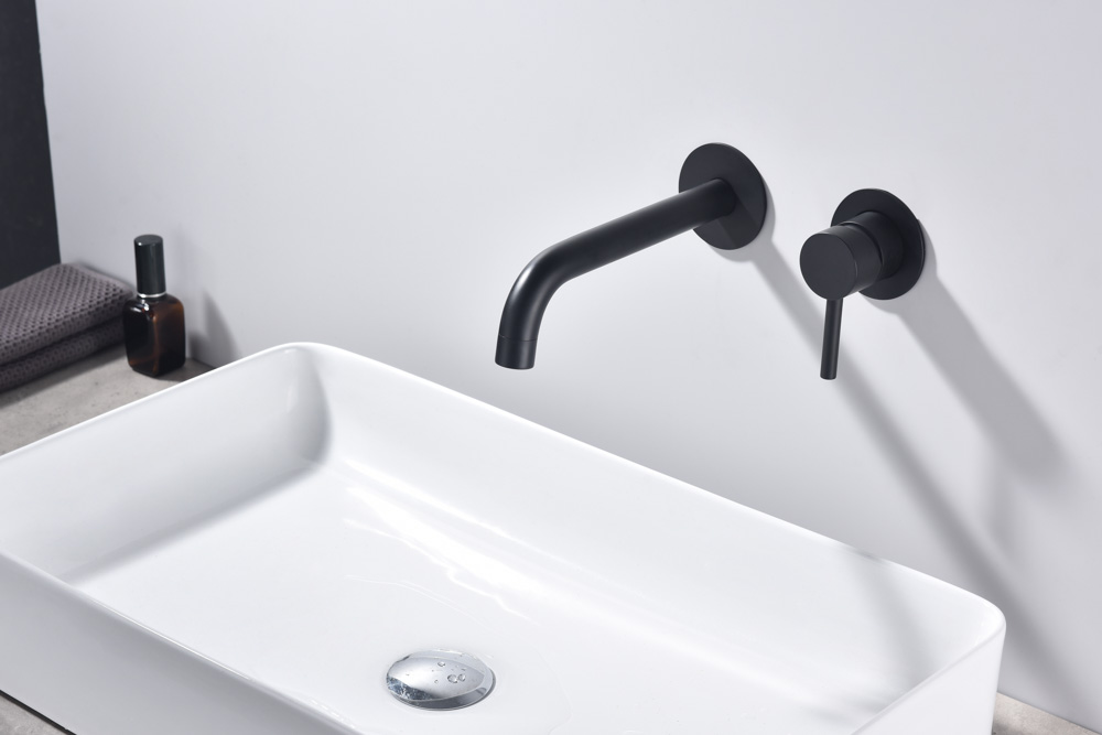 Grifo Monomando de Lavabo Empotrado CLOUD Negro Mate - Imagen 2