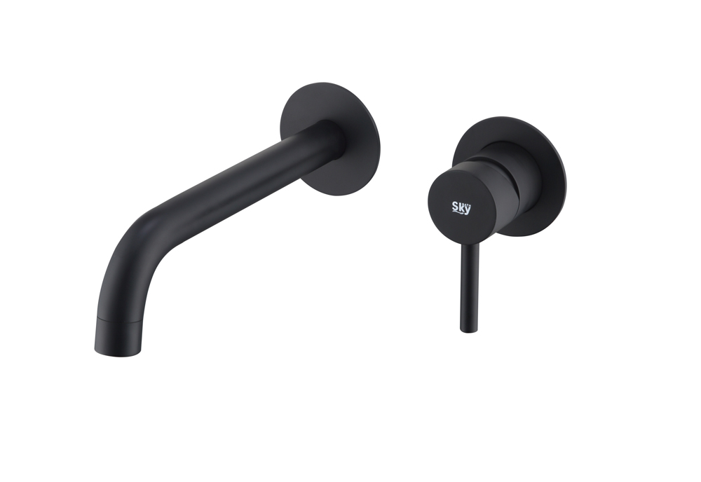 Grifo Monomando de Lavabo Empotrado CLOUD Negro Mate