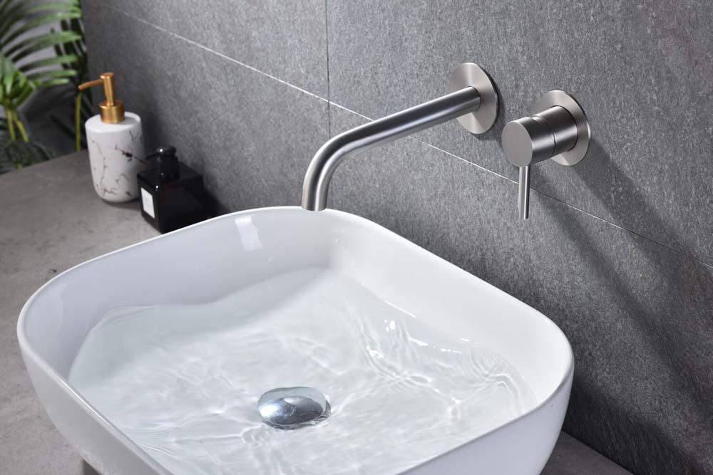 Grifo Monomando de Lavabo Empotrado CLOUD Níquel Cepillado - Imagen 2