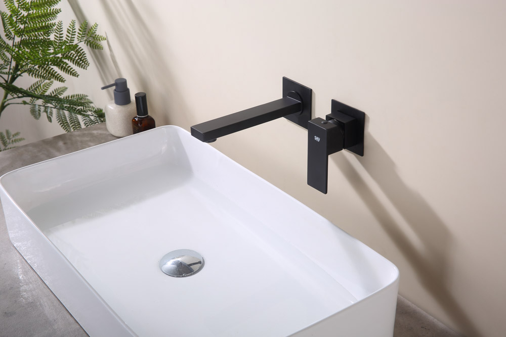Grifo Monomando de Lavabo Empotrado THUNDER Negro Mate - Imagen 3