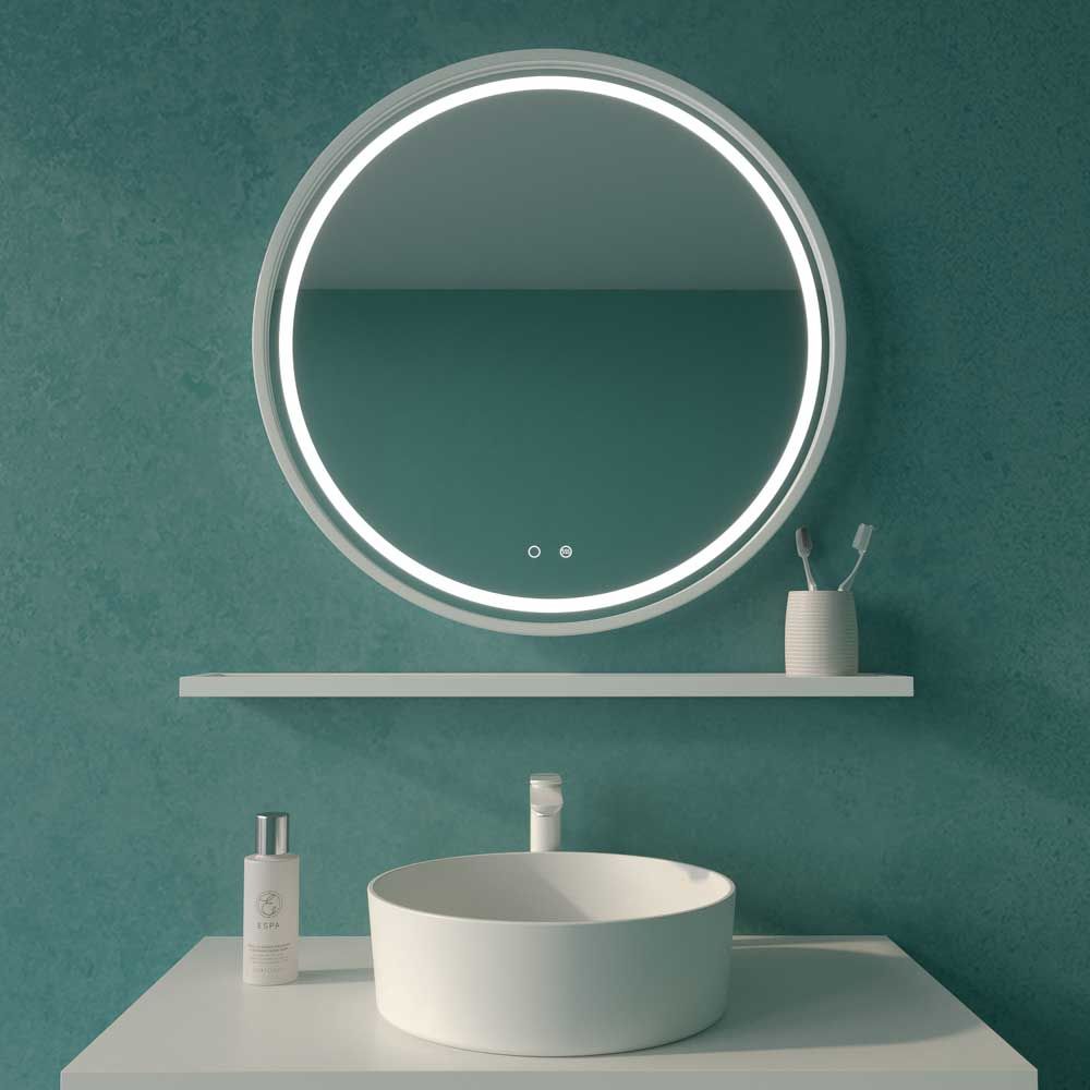 Mueble de baño suspendido 2 cajones CLAIRE con lavabo Solid Surface AZUL TURQUESA - Imagen 5
