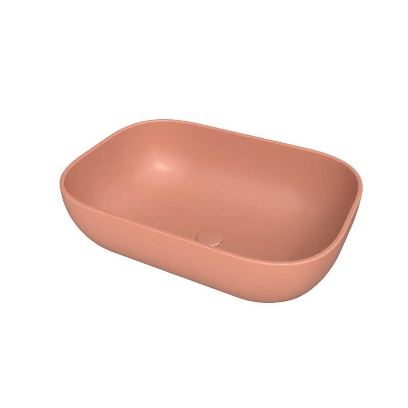 Lavabo sobre encimera HORUS Solid Surface Rosa Palo RAL 3012