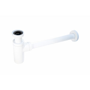 Sifón Minimalista Redondo para Lavabo Blanco Mate