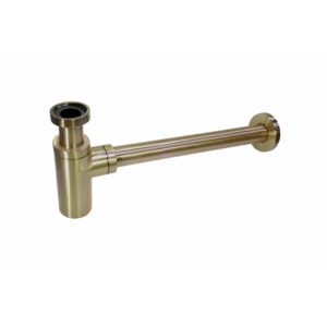 Sifón Minimalista Redondo para Lavabo Bronce Cepillado