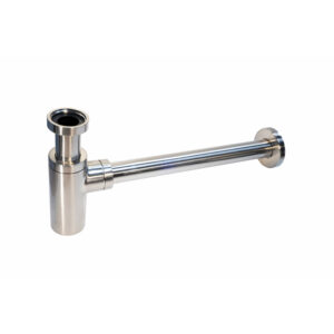 Sifón Minimalista Redondo para Lavabo Níquel Cepillado