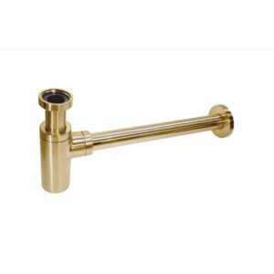 Sifón Minimalista Redondo para Lavabo Oro Cepillado