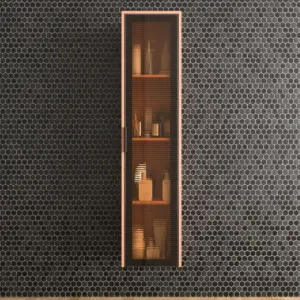 Columna de baño BETA suspendida 1 puerta 175 cm x  35 cm x 22 cm  puerta cristal