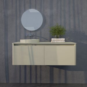 Mueble de baño FUSE suspendido 2 cajones  GRIS GUIJARRO