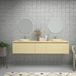 Mueble de baño FUSE suspendido 3 cajones   MARFIL