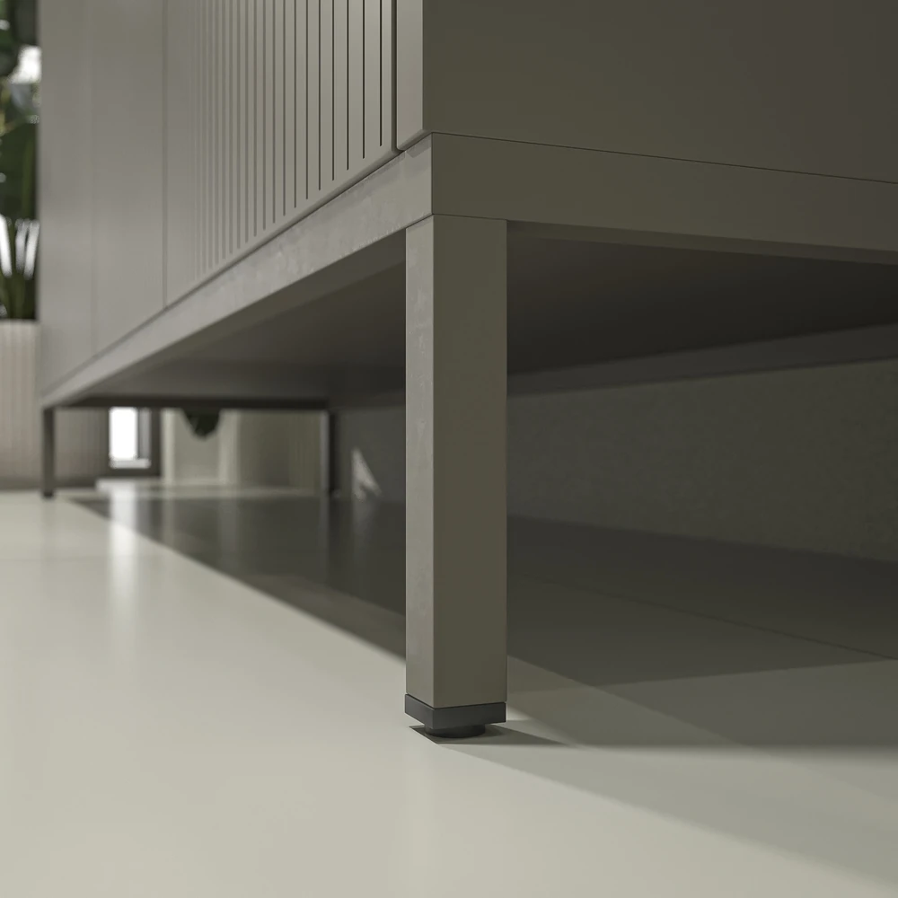 Mueble de baño BLANCA con patas 4 puertas gris cuarzo - Imagen 3