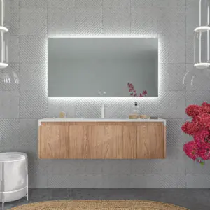 Mueble de baño BINARIO suspendido 3 cajones acabado CEMBRANO