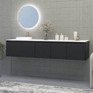 Mueble de baño FUSE suspendido 3 cajones   NEGRO